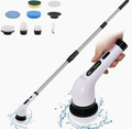 Electric Spin Scrubber with Adjustable Extension Handle & Multiple Brush Heads